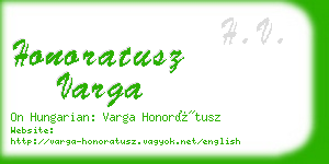 honoratusz varga business card